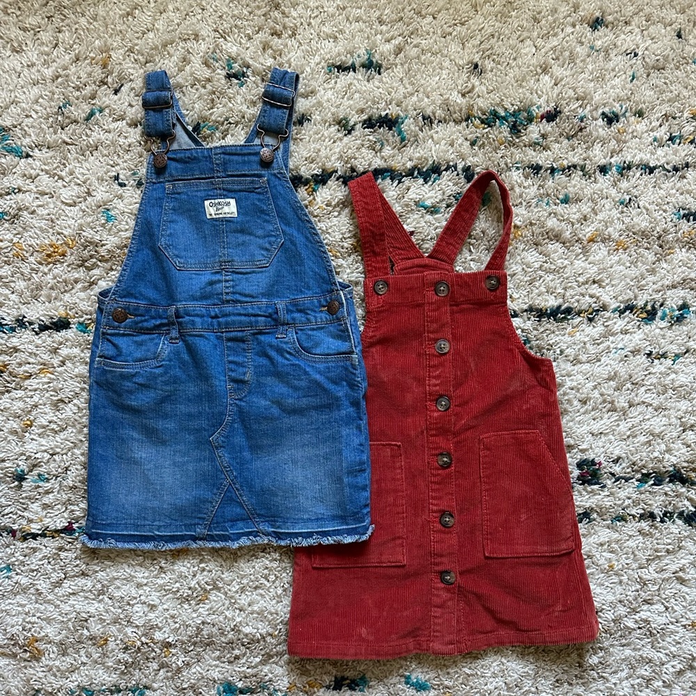 Set of 2 Overall Dresses Size 4T